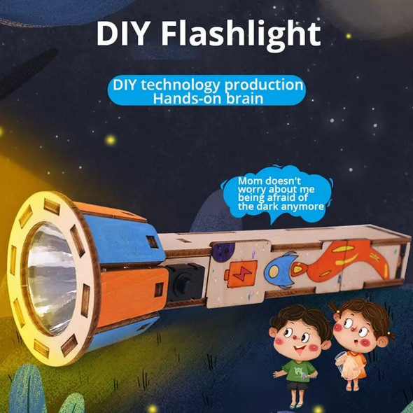 DIY Flashlight Technology Small Production Set Homemade Hand-Assembled Electrical Physics Science Toys DIY Flashlight Technology Small Production Set Homemade Hand-Assembled Electrical Physics Science Toys