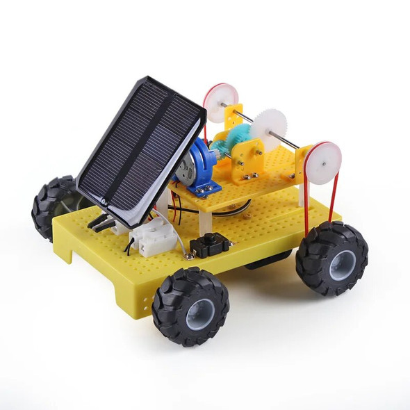 Solar Toy Car Children's Educational Science Experiments on Small Plastics Making by Hand Technology