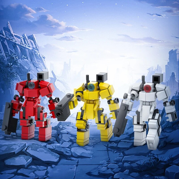 MOC Mini Mecha Combom Building Blocks Colorful Warrior High-Tech Robot Model Assembly Bricks Toys Child Birthday Christmas Gift