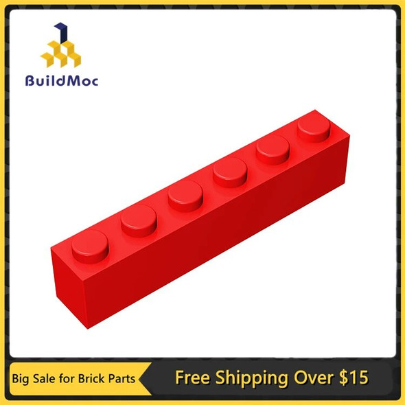 10Pcs MOC Parts 3009 Brick 1 x 6 Compatible DIY Assmble Building Blocks Particle Kid Brain Puzzle Toy Birthdays Gift