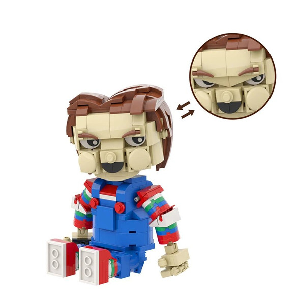 BuildMoc Horror Movie Child's Play For Chuckyed Building Blocks Classic Killer Doll Model Bricks Toys Adult Kids Halloween Gifts
