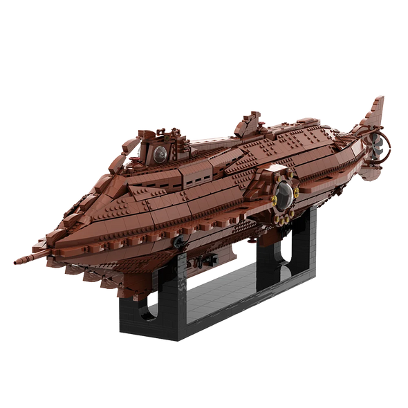 Gobricks MOC Leagues Under the Sea Nautilus Submarine Building Blocks Unterseeboot Twenty Boat Vessel Bricks Toys Children Gifts