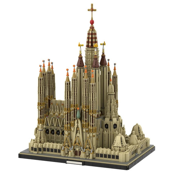 Famous Medieval Architecture MOC-65795 Sagrada Familia Model Bricks Kit Building Blocks Set Church Children Toys Christmas Gifts