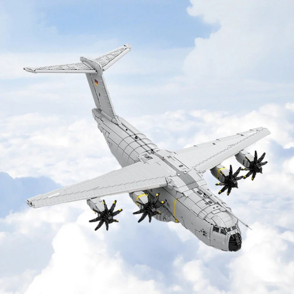 MOC Airbus A400M Atlas Building Blocks Military Transport Aircraft DIY Model Building Blocks Large Transport Aircraft Bricks Toy MOC Airbus A400M Atlas Building Blocks Military Transport Aircraft DIY Model Building Blocks Large Transport Aircraft Bricks Toy
