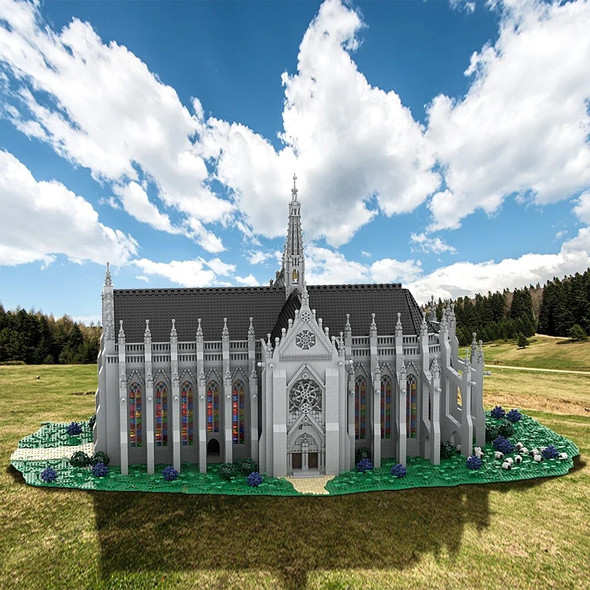 Gobricks MOC Architecture Cathedral of Saint Remigius Model Building Blocks Famous Medieval Church diy Bricks Toy Childrens Gift Gobricks MOC Architecture Cathedral of Saint Remigius Model Building Blocks Famous Medieval Church diy Bricks Toy Childrens Gift