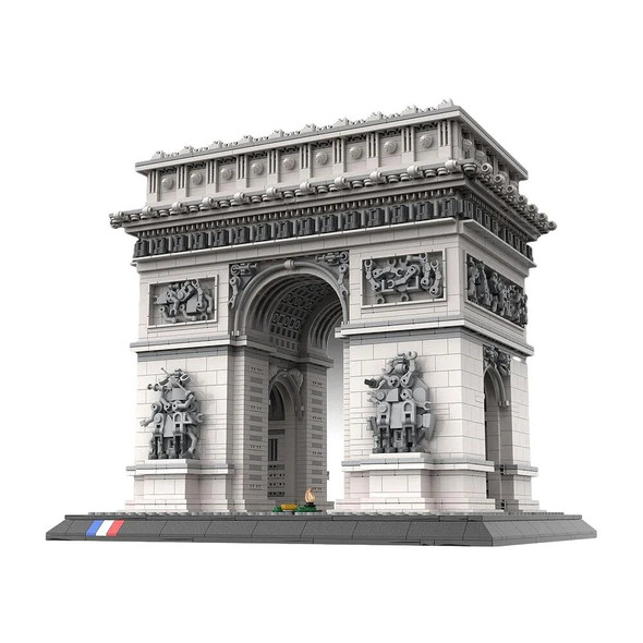 Gobricks MOC France Famous Arc De Triomphe Bricks World Building Arc De Triomphe Building Blocks City Street View Kids Toys Gift