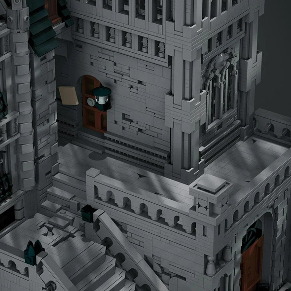 BuildMoc Retro Dark Castle Bloodborne The Streets Of Yharnam Building Blocks Set Castle Architecture Toys For Children Gifts