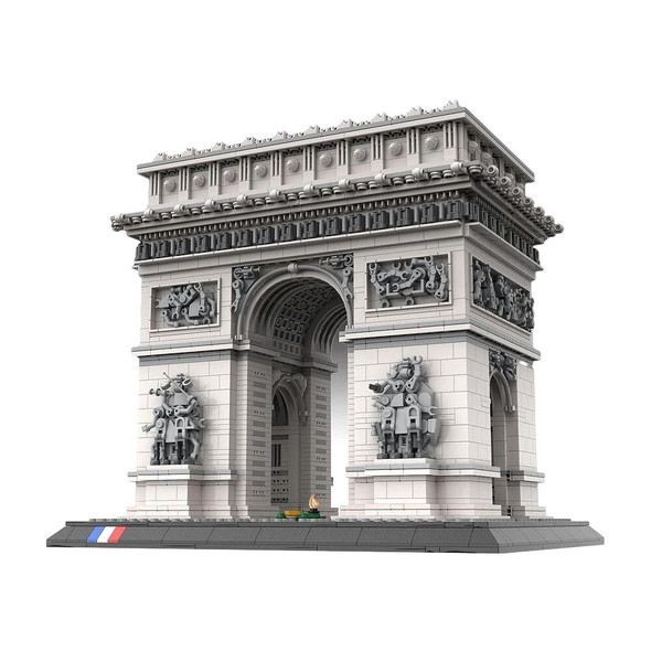 Gobricks MOC Arc De Triomphe Architecture Building Blocks Famous Monuments Arch DIY Model Bricks Collection Toys Children Gift