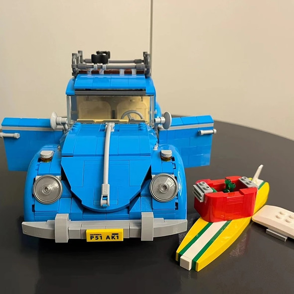 Blue Beetle Block Classic Car High difficulty Assembly Interwoven DIY Blocks 10252 Model Car Boy Toy Christmas Birthday Gifts