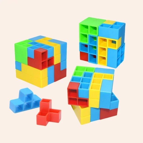 Cute Cartoon Building Block Game Toys Stacking Blocks Toy Balance Puzzle Board Brick Assembly Children Kids Early Education Toys