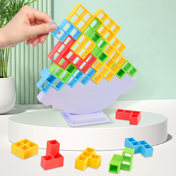 48-16 Blocks Building Block Brick Toy Balance Stacked Tetra Tower Game Swing High Russian Building Blocks Stack Kid Desktop Toys