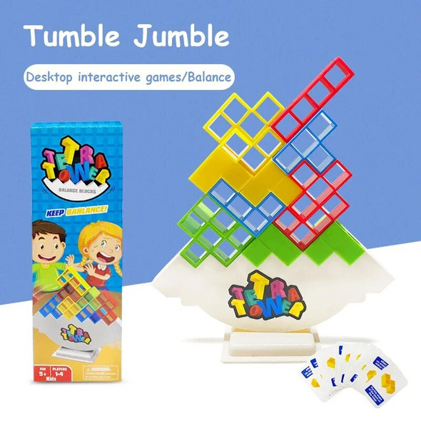 Hot Stacking Stack Building Blocks Balance Game Blocks Tetra Tower Puzzle Board Assembly Bricks Educational Toys for Children