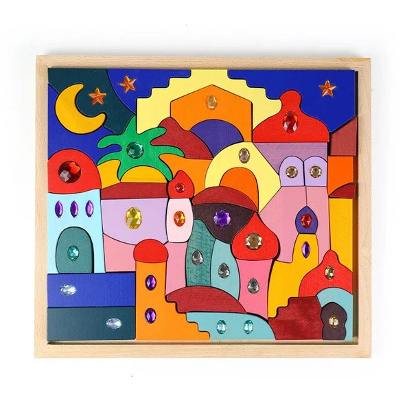 Large Wooden Gem Blocks Rainbow Stacking Toys Bricks Flower House Blocks Nordic Wood Toys Kids Creative Blocks Educational Toys Large Wooden Gem Blocks Rainbow Stacking Toys Bricks Flower House Blocks Nordic Wood Toys Kids Creative Blocks Educational Toys