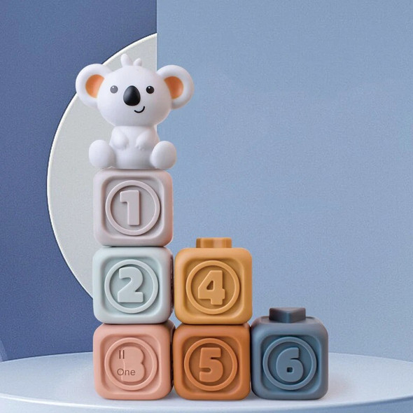 Montessori Baby Blocks Toys for Newborns 0 12 Months Silicone Soft Cubes for Kids 2 to 4 Year Stacking Bath Toy Teethers Rattles