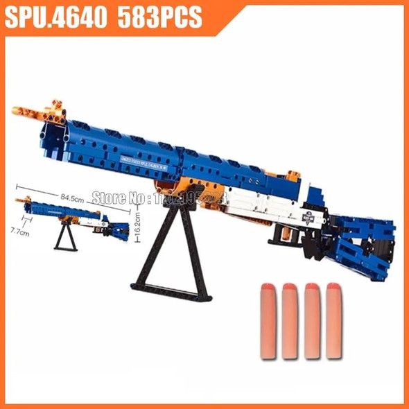 583pcs Military M1 United States Rifle Gun With Soft Bullet Army Weapon Boy Building Block Toy Brick