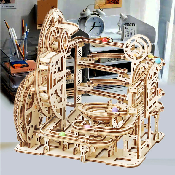 3d Wooden Puzzle Building Model Kits Marble Runs Mechanical Puzzles Self Assembly Toy STEAM Educational Toys for Kids Adult Gift