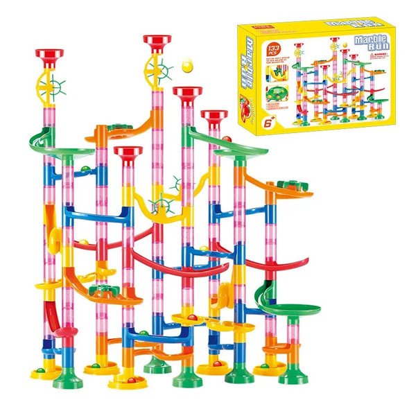 Marble Run Building Block Marbles Slide Toys For Children DIY Creativity Constructor Educational Toy Tubular Block Children Gift