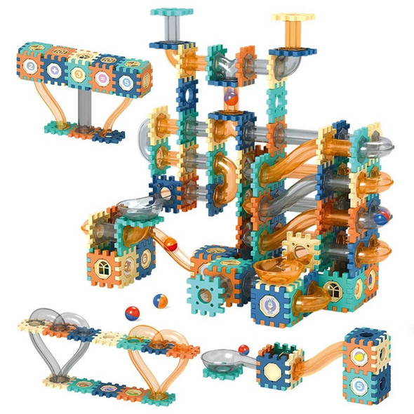 Marble Run Race Track Building Blocks Toys For Kids Labyrint Rolling Ball Funnel Slide Bricks Education Construct Toys Maze STEM
