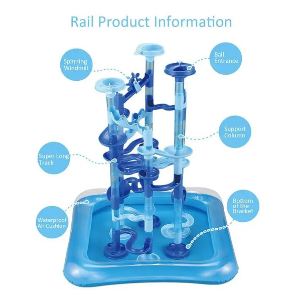 Marble Run Building Blocks Water Ball Slide Track Creativity Constructor Educational Toys Marble Run Race Pipeline Blocks