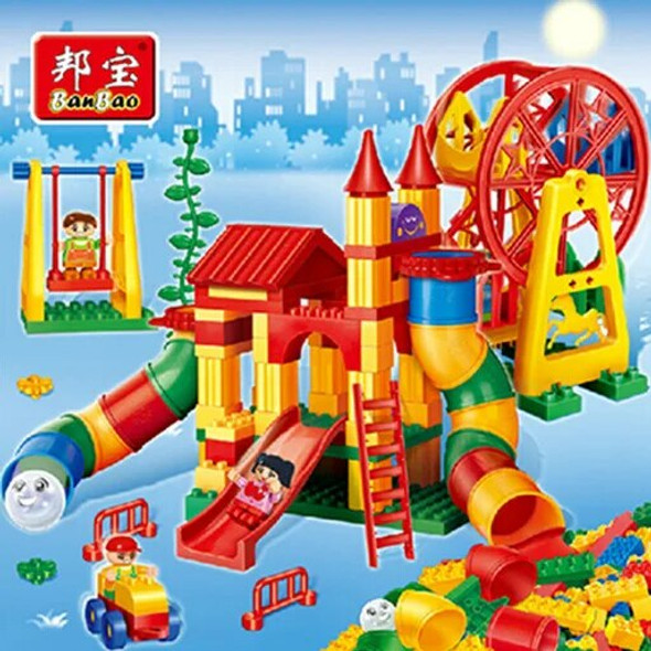 Building Block Pipeline Ferris Wheel Children's Architectural Class Puzzle Collection Toy Marble Run Toys Marble Balls Toy