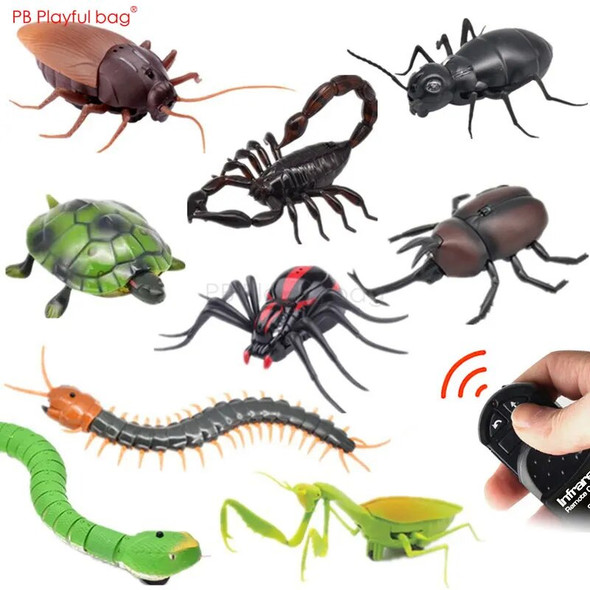 RC Insect Electric Simulated Snake toys Remote Control Animal Model Adult Tricky toys Cockroach Pillbug Children gifts AC38