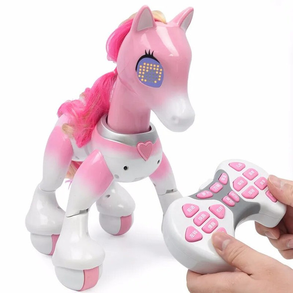 RC Horse Unicorn Robot Cartoon Cute Animal Intelligent Induction Electric Model Pet Educational Toys for children