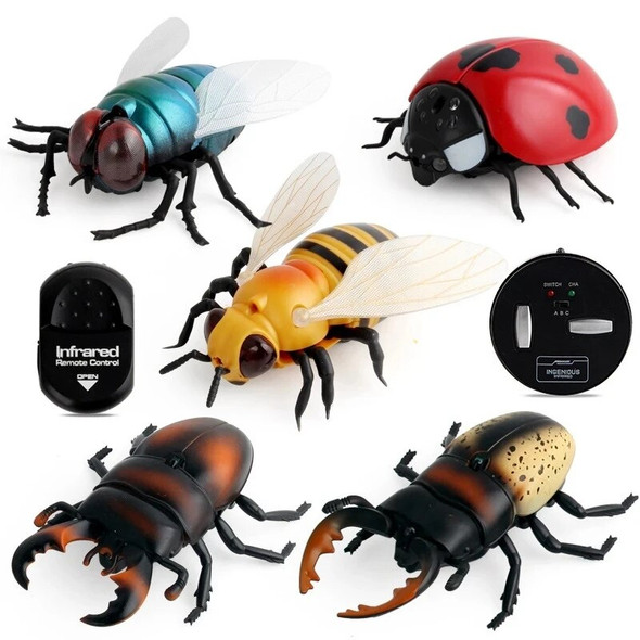 Novelty Infrared RC Model Simulation Animal Fly Remote Control Insect Ladybug Kids Toys Gift