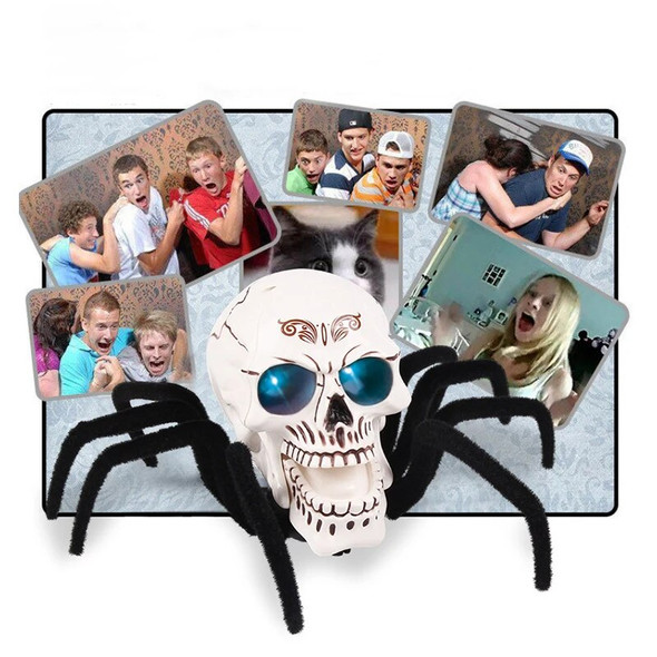 Remote Control Toys Skull Shape Spider Model rc robot Animal Simulation Fake Electric Toy for Children Birthday halloween Gifts