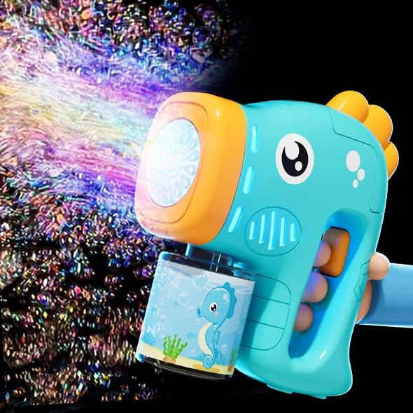 Sea Horse Electric Bubble Gun Kids Toy Bubbles Machine Automatic Soap Blower with Light Summer Outdoor Party Games Children Gift Sea Horse Electric Bubble Gun Kids Toy Bubbles Machine Automatic Soap Blower with Light Summer Outdoor Party Games Children Gift