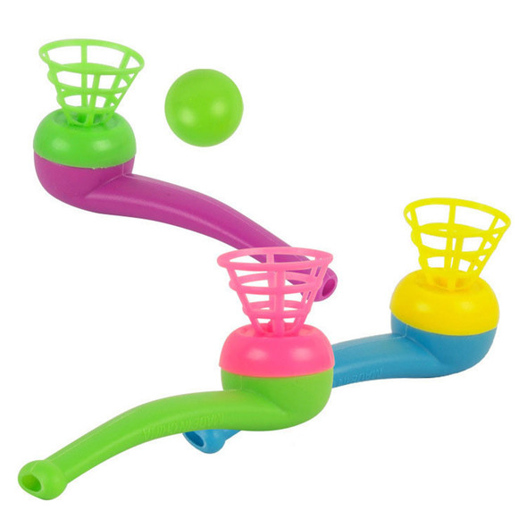 1/2/5/10PCS/Set Children Toys sports Games Blow Pipe & Balls Kid Blow Blowing Gift Plastic Pipe Balls Toy for girls Color Random