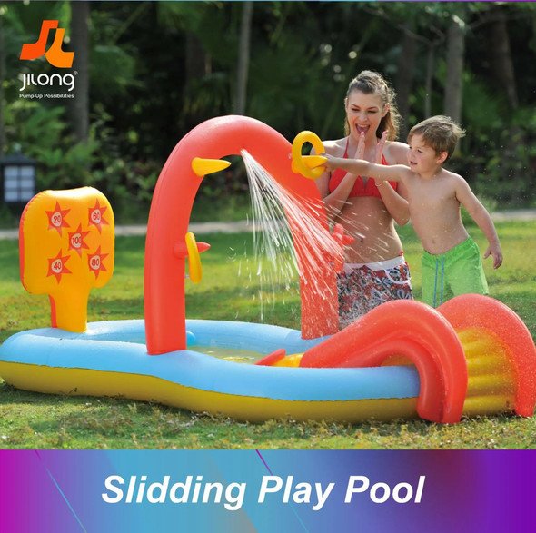 2023 outdoor garden pool Inflatable swimming pool water play toys summer fun play inflatable slide pool for children