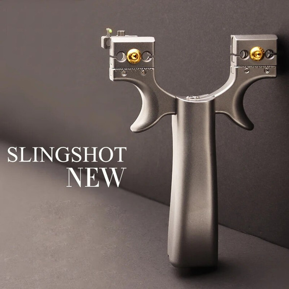 Toys For Boys Titanium Alloy Slingshot Precision Outdoor Sports Slingshot Aviation Adjustable Sight Accurate Shooting Hunting