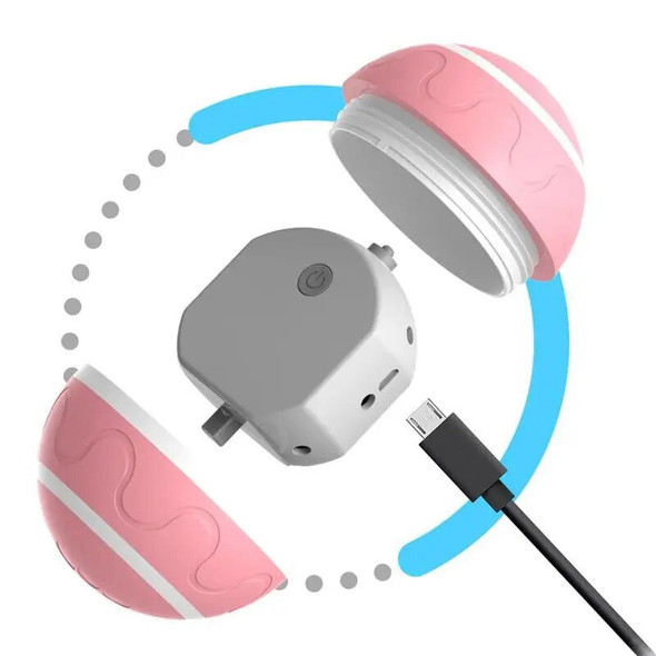 Interactive Dog Toys For Large Dogs Puppy Pet Ball Automatic Moving Rolling With LED Light Rechargeable Smart Busy Ball For Dogs