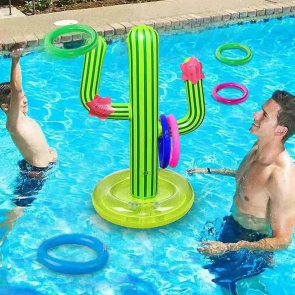 Swimming Ring Pool Summer PVC Cactus Inflatable Toys Beach Toss Party Game Water Toys Outdoor Floating Supplies Inflatable Toys