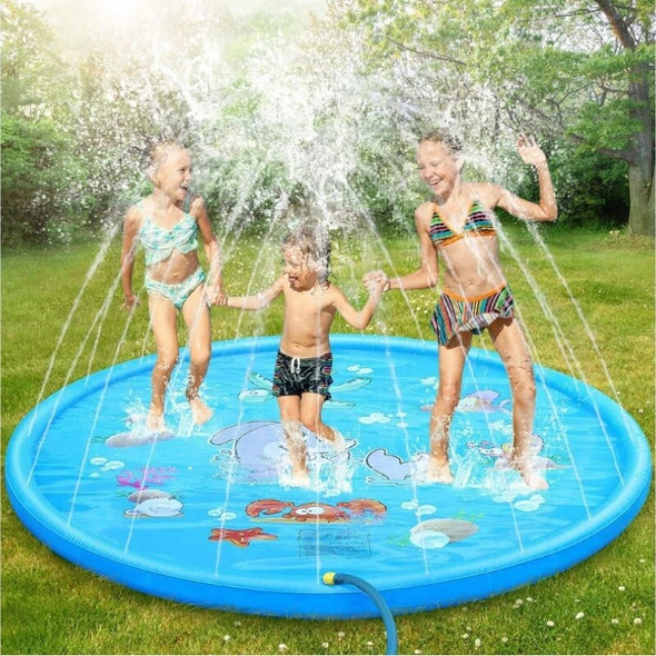 Children Play Spray Mat 100/170cm Beach Inflatable Water Sprinkler Pad Outdoor Game Toy Lawn Swimming Pool Mat Kids Toys