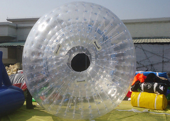 PVC Inflatable Zorbing Ball Rental 3M Dia Giant Hamster Ball For People Rolling Transparent Grass Ball Exciting Game