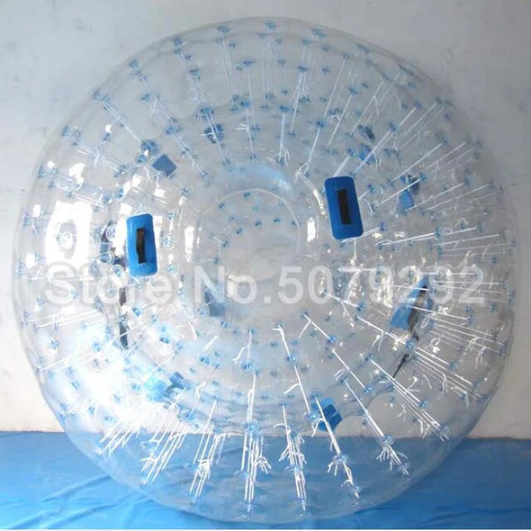 PVC Inflatable Zorbing Ball Rental 3M Dia Giant Hamster Ball For People Rolling Transparent Grass Ball Exciting Game