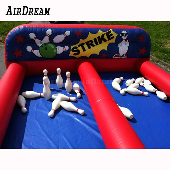 Free shipping 10x3m Popular inflatable bowling playground inflatable bowling ball game Bowling Alley with bowling pins and ball