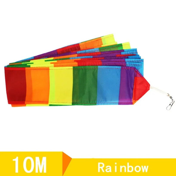 10M / 15M kite Tail Rainbow Triangle Stunt Kite Accessories Toy Children Outdoor Recreation Sports Kite Long Tail