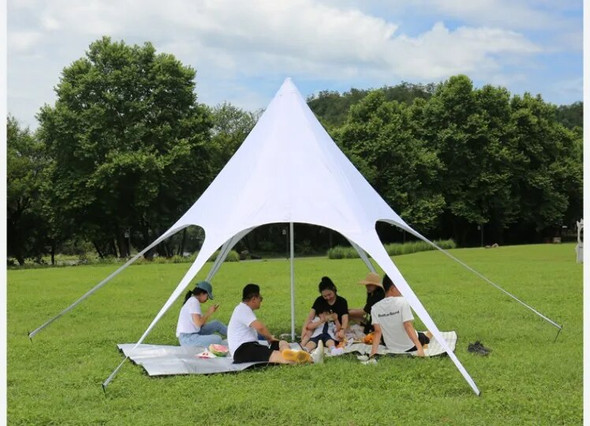 Outdoor rainproof hexagonal canopy picnic beach camp pergola windproof and sunscreen multi-person beach tent kite accessories