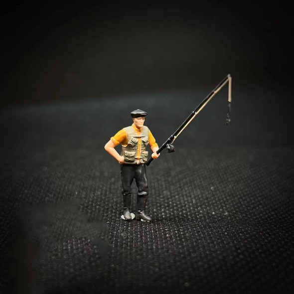 In Stock 1/64 Scale Uncle Fishing Doll Model Series Figure Scene Matching Collection Toy Model Fan Gift Ornament Display