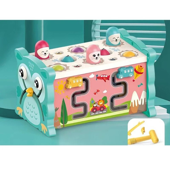 Multifunctional Xylophone Playing Color Fishing Toy Whack-a-mole Toy Digital Clock Preschool Educational Toy for Child