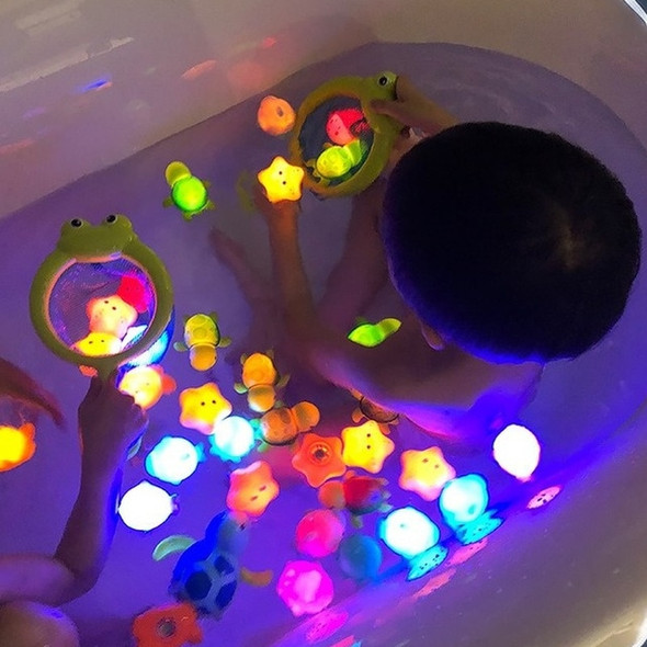 Induction Luminous Animal Floating Light Fishing Fish Sensing Water Toys Children's Baby Bath Toys Floating Light Up Bath Toy