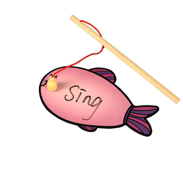 Fishing Toys Montessori Education For Kids Written Card Rewrittable Board Kids Words Learning Teaching Children DIY Quiz Game