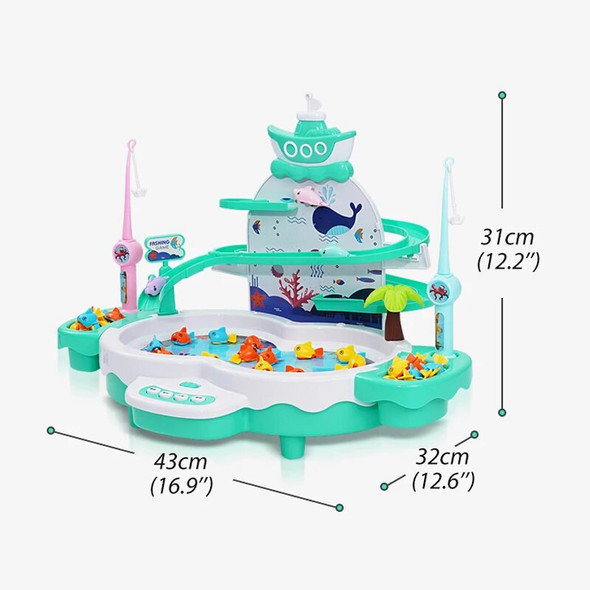 Infant Shining Kids Electric Fishing Toy Pool Baby 2-3 Years Old Boys and Girls Magnetism Fishing Suit Fishing Game for Baby