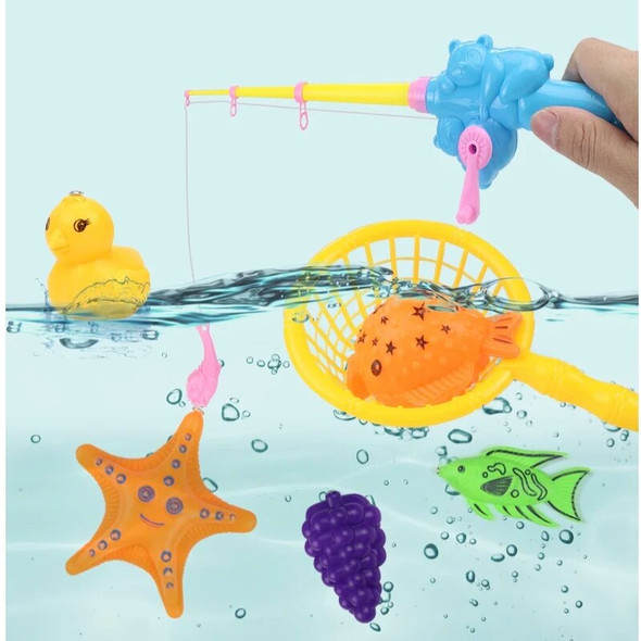 Kids Fishing Toys Electric Rotating Fishing Play Game Musical Fish Plate Set Magnetic Outdoor Sports Toys Early Education Gift