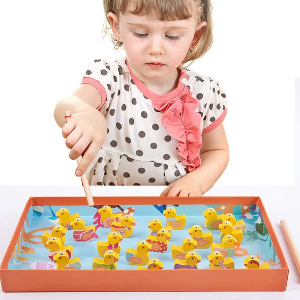 Treeyear Montessori Wooden Counting Duck Game Magnetic Fishing Children's Early Digital Cognitive Operation Learning Toy Treeyear Montessori Wooden Counting Duck Game Magnetic Fishing Children's Early Digital Cognitive Operation Learning Toy
