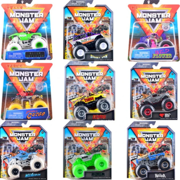 MONSTERs JAM Grave Digger Zombie Avenger Axe Metal Diecast Truck Toy Collection Model Car Children Boys Kids Gifts