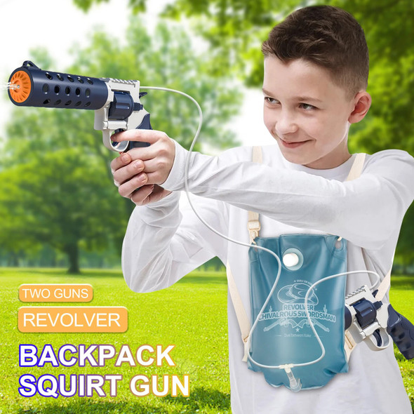 Electric Water Gun with Backpack Automatic Double Water Blaster Large Capacity Soaker Splashing Toy Summer Outdoor Party Games