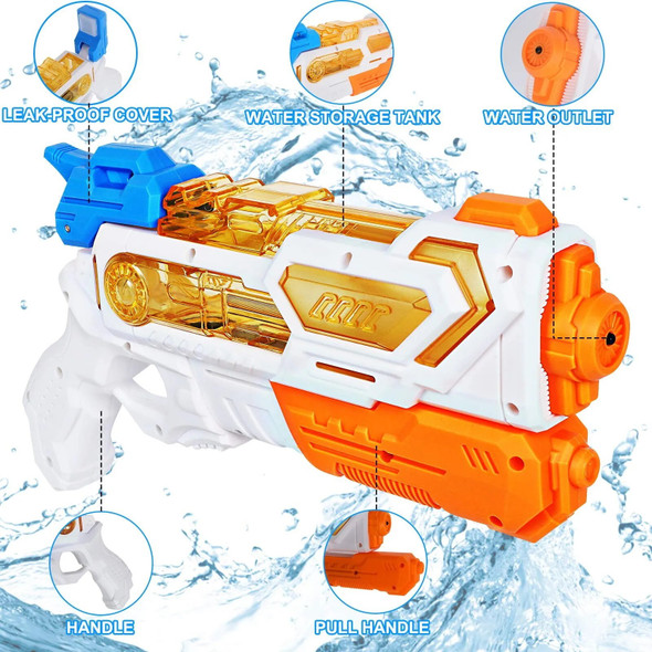 2Pcs Summer Water Guns Blasters Soakers Soldier Water Guns For Summer Play Water Pool Beach Shooting Game Toy Kids Boys Girl